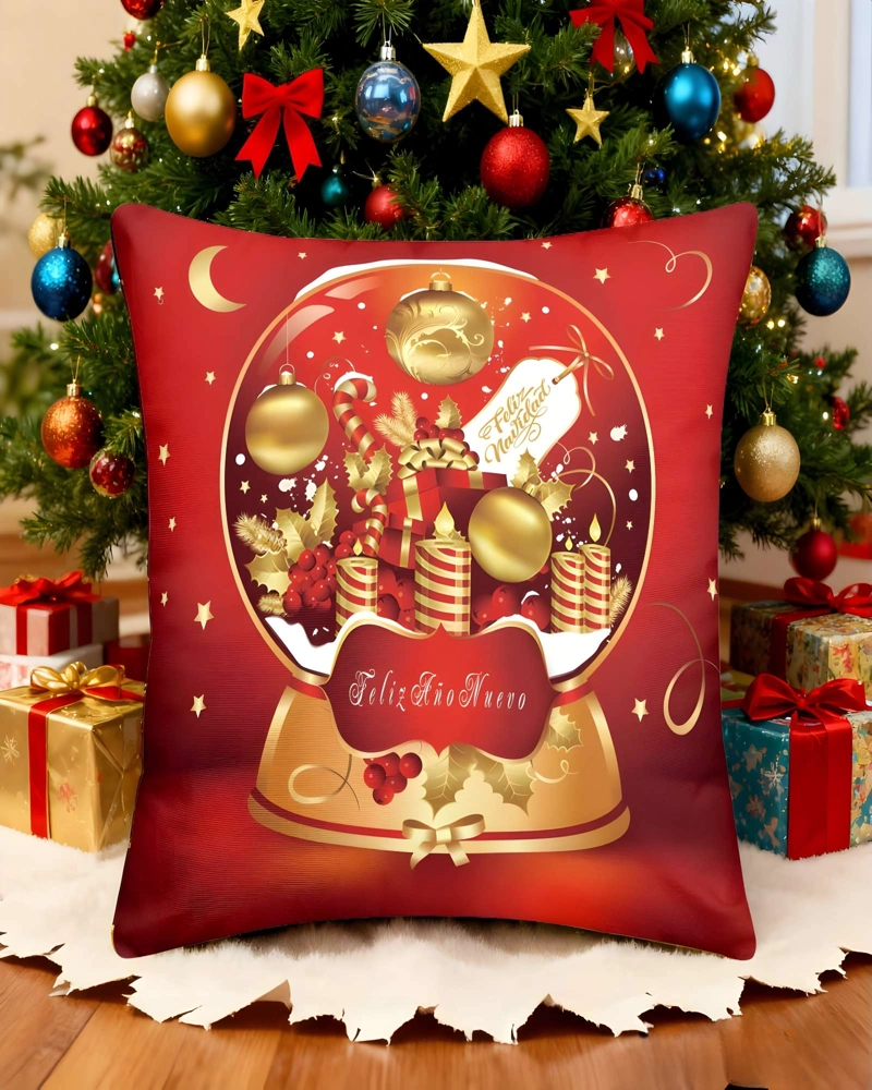 SET DE 2 FUNDAS DE COJINES DE NAVIDAD 45X45 CM A03 - 3