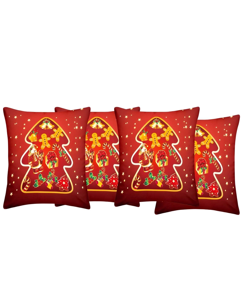 SET DE 4 FUNDAS DE COJINES DE NAVIDAD 45X45 CM A01 - 1