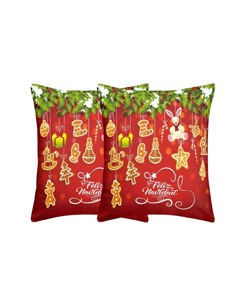 SET DE 2 FUNDAS DE COJINES DE NAVIDAD 45X45 CM A02 - 1