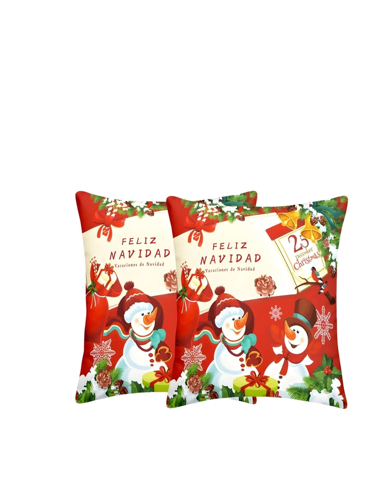 SET DE 2 FUNDAS DE COJINES DE NAVIDAD 45X45 CM A05 - 1