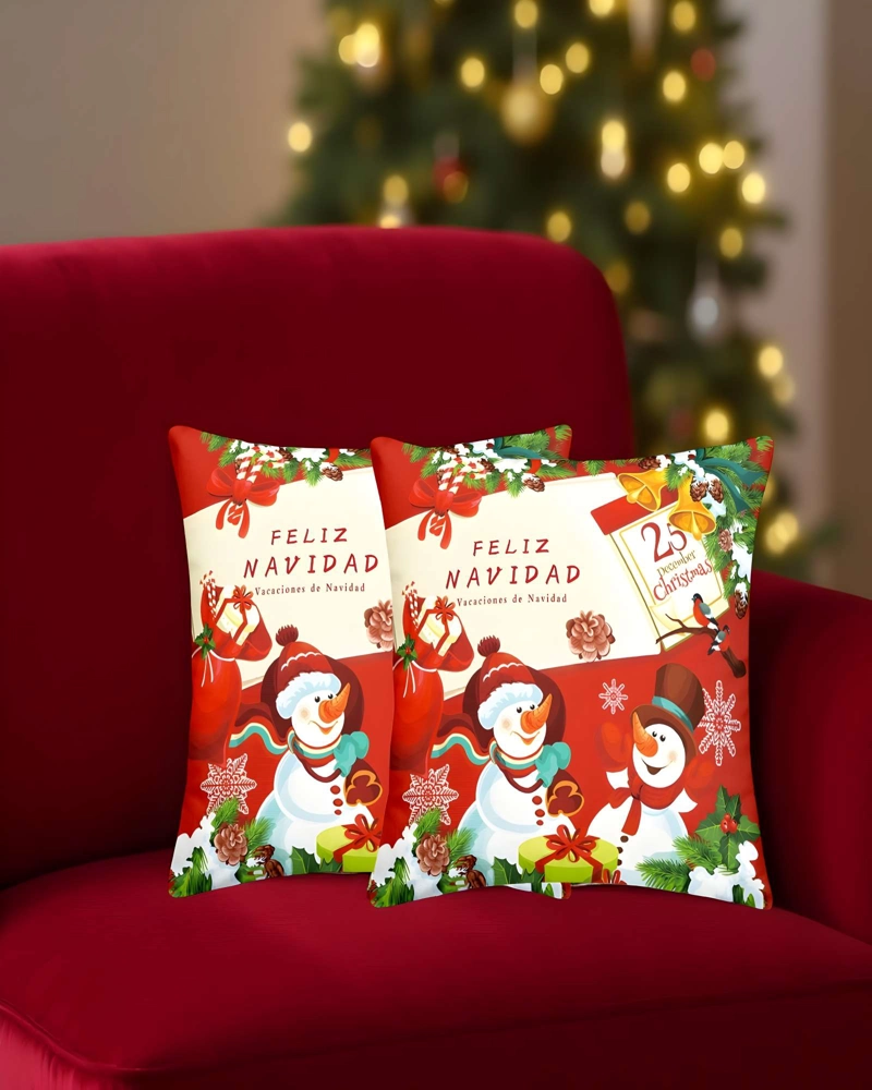 SET DE 2 FUNDAS DE COJINES DE NAVIDAD 45X45 CM A05 - 4