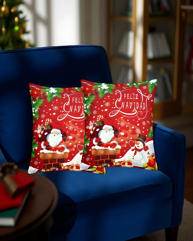 SET DE 2 FUNDAS DE COJINES DE NAVIDAD 45X45 CM A06 - 4