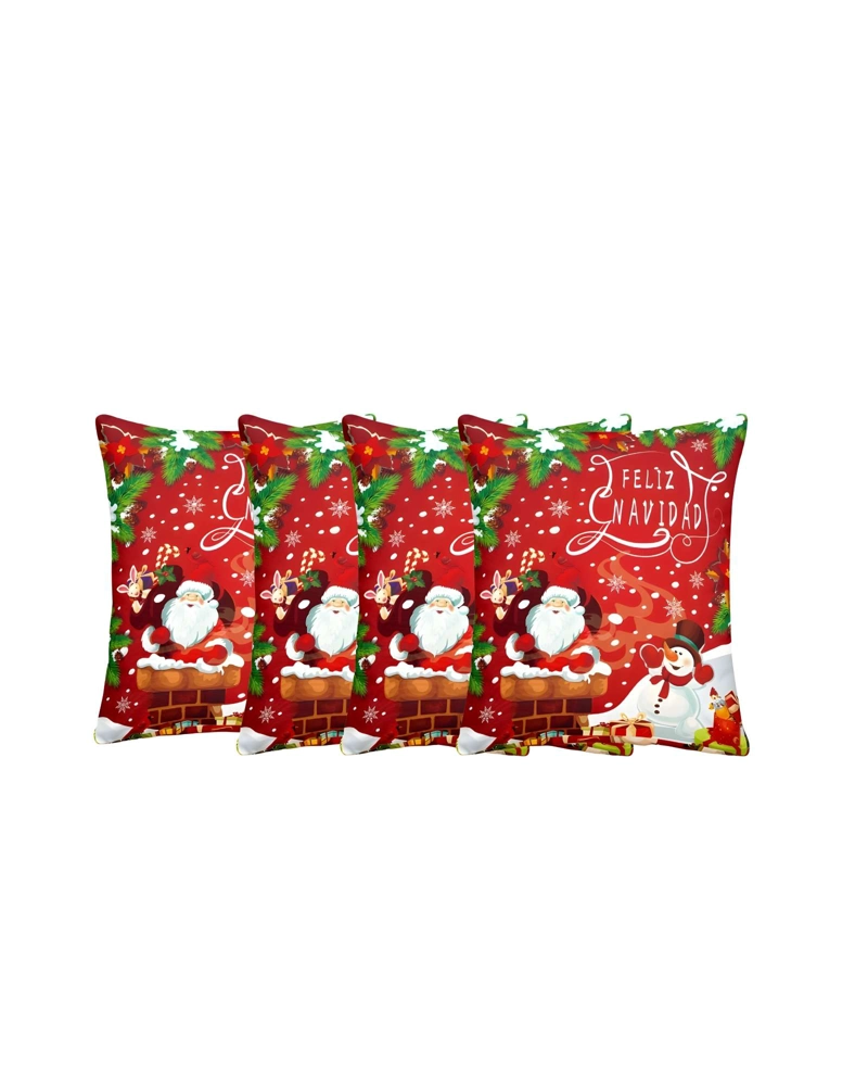SET DE 4 FUNDAS DE COJINES DE NAVIDAD 45X45 CM A06 - 1