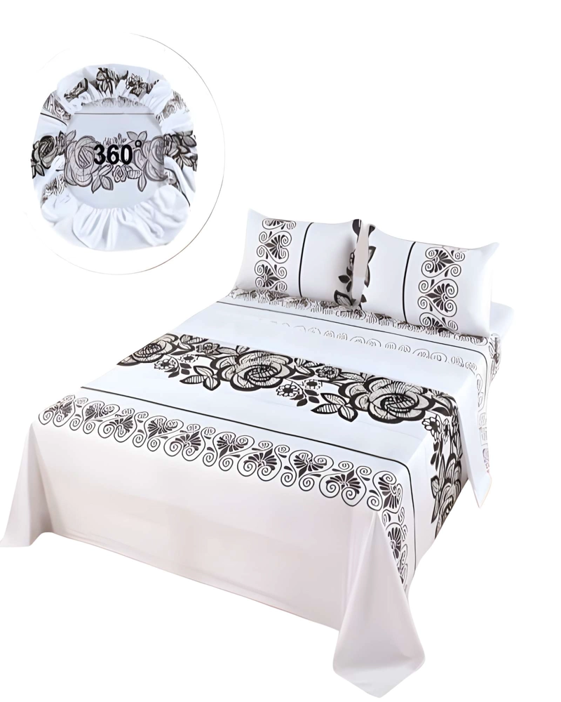 JUEGO DE SABANAS CASA SOL SUPER KING BLANCO - 1