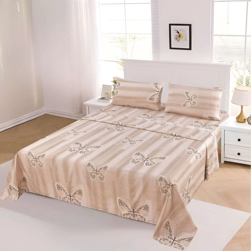 JUEGO DE SABANAS CASA SOL SUPER KING BEIGE - 2