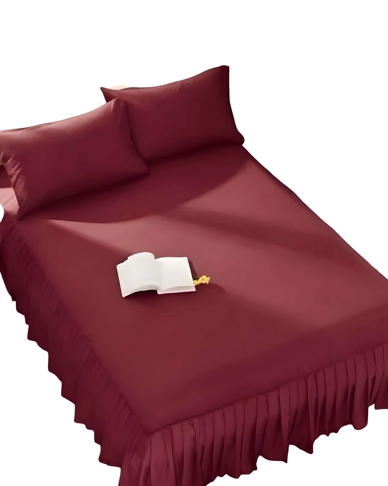FALDON DE CAMA CON VOLADO PROTECTOR DE BASE DE CAMA PLAZA Y MEDIA 105X200 CM 02 - 2