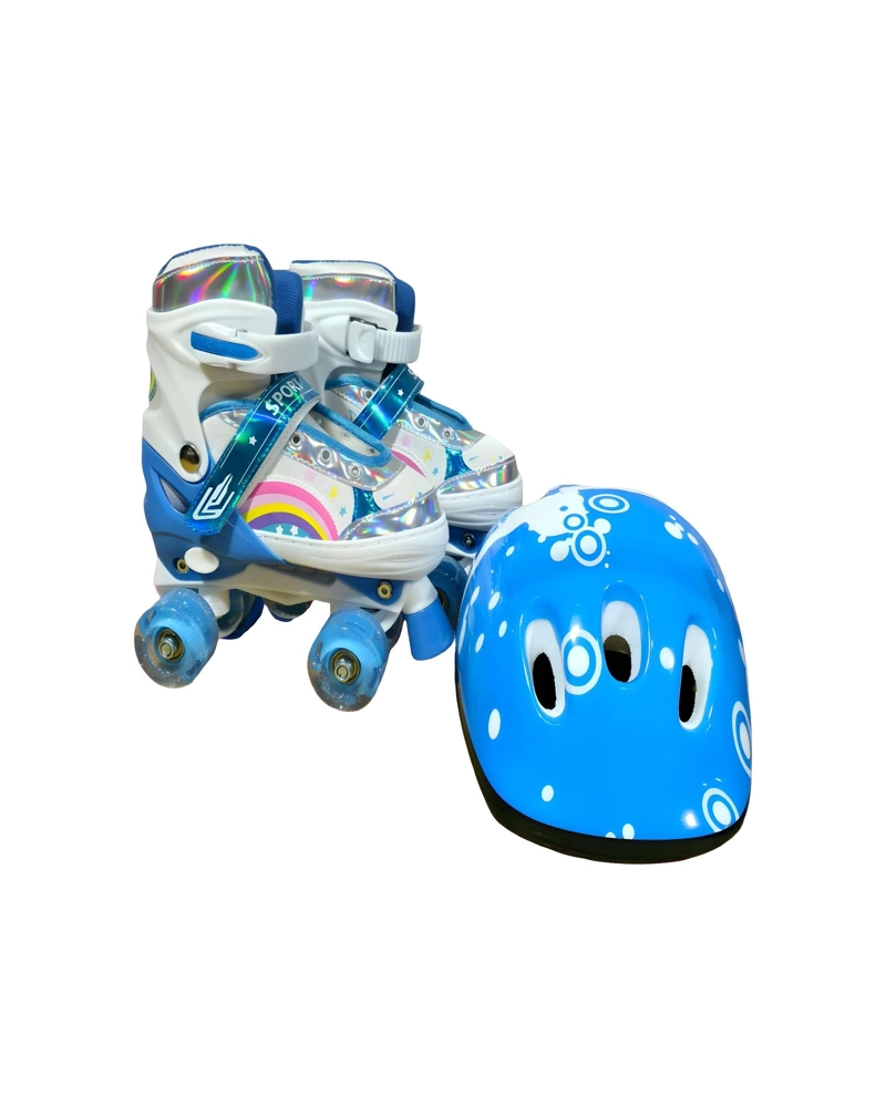PATIN 4 RUEDAS CON LUCES Y KIT TALLA M 35-38 MUILTICOLOR1 - 1