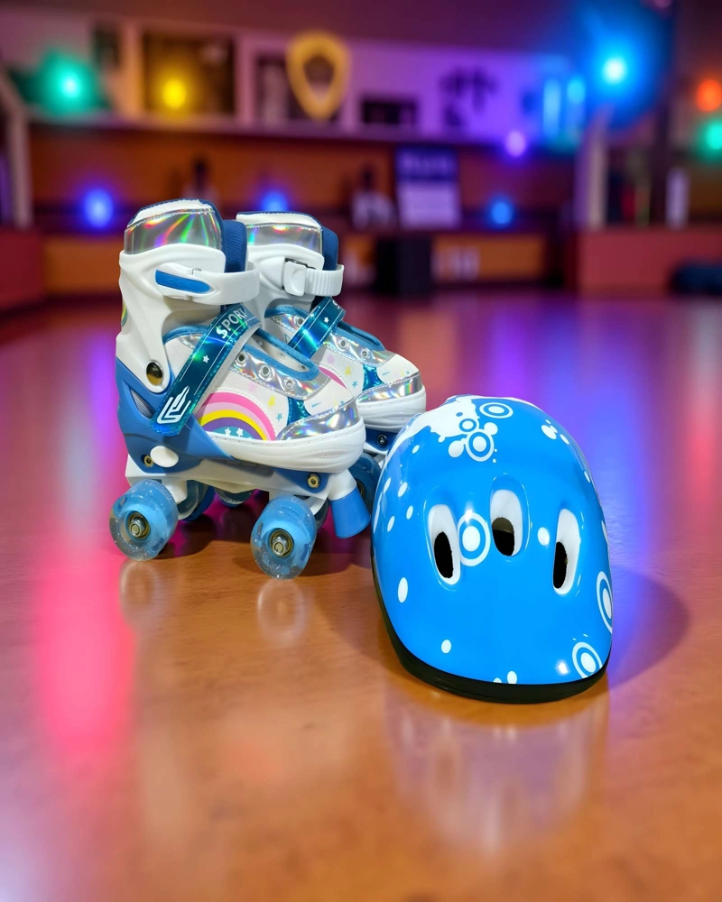 PATIN 4 RUEDAS CON LUCES Y KIT TALLA M 35-38 MUILTICOLOR1 - 4