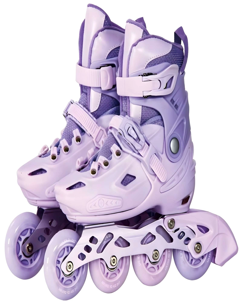 PATIN LINEAL CON LUCES Y KIT TALLA M 33-35 LILA1 - 1