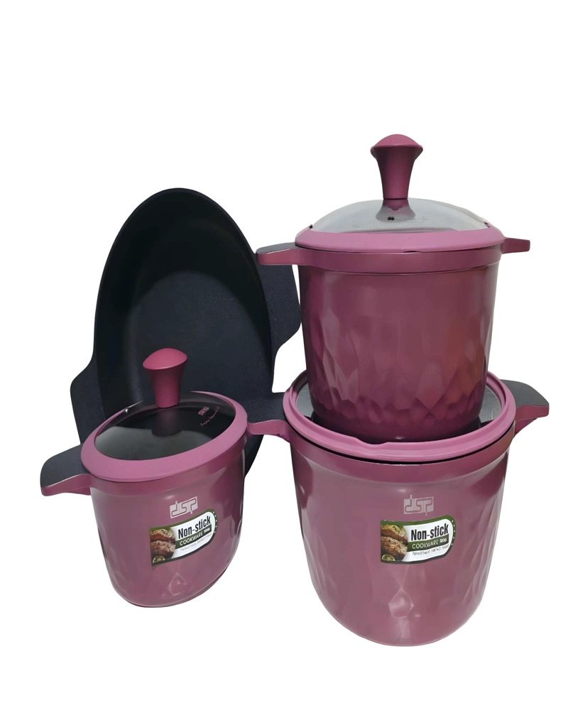 SET DE OLLAS DE COCINA 7 PIEZAS MORADO - 1