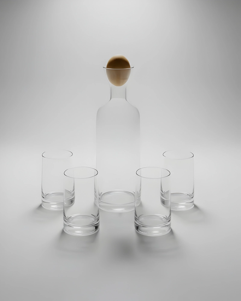 SET DE JARRA MAS 6 VASOS TRANSPARENTE - 2