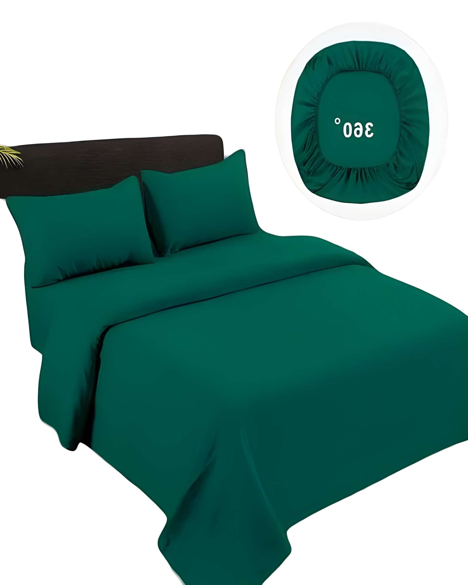 JUEGO DE SABANAS DE 500 HILOS SUPER-KING TURQUESA - 2