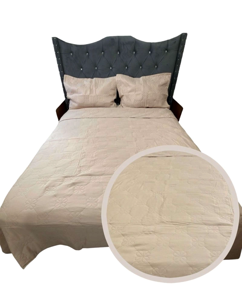 QUILT CUBRECAMA DE LUJO VERANO DELGADO KING BEIGE - 1