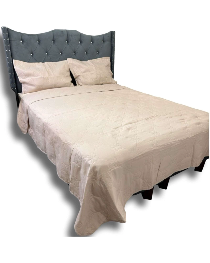 QUILT CUBRECAMA DE LUJO VERANO DELGADO KING BEIGE - 3