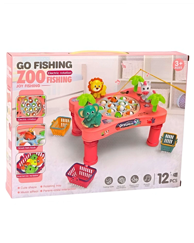 JUEGO DE PESCA GIRATORIO CON CAÑAS Y CESTAS (TEMATICA ANIMAL) - 3