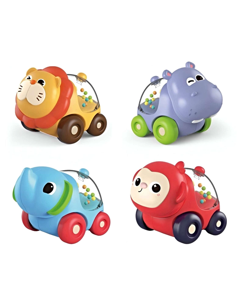 PACK DE 4 VEHICULOS INFANTILES CON DISEÑO DE ANIMALES - 2