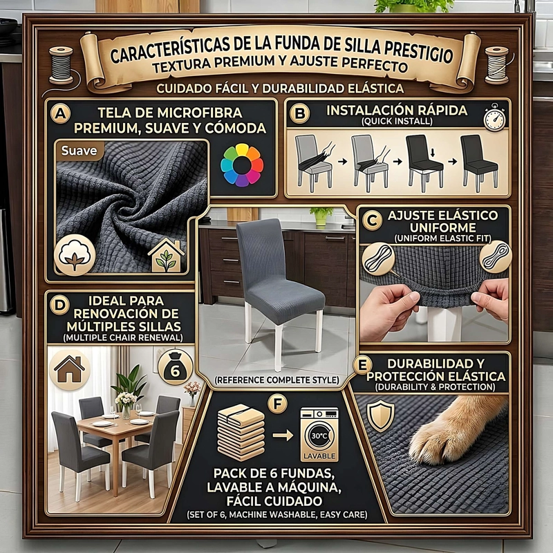 PACK DE 6 FUNDAS DE SILLAS F17 - 2
