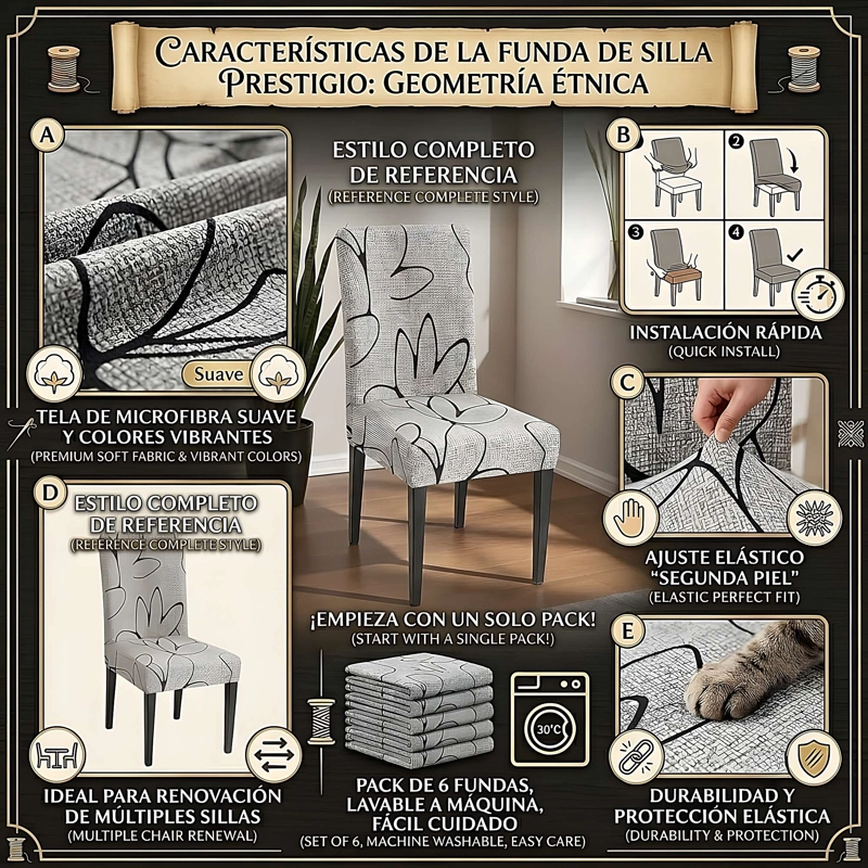 PACK DE 6 FUNDAS DE SILLAS F12 - 2