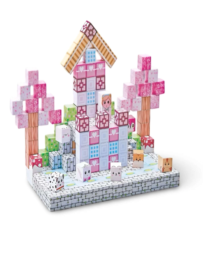 JUGUETE CUBO MAGNETICO 193 PIEZAS DISEÑO MINE-CRATF NIÑA - 1