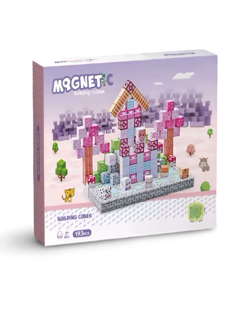 JUGUETE CUBO MAGNETICO 193 PIEZAS DISEÑO MINE-CRATF NIÑA - 3
