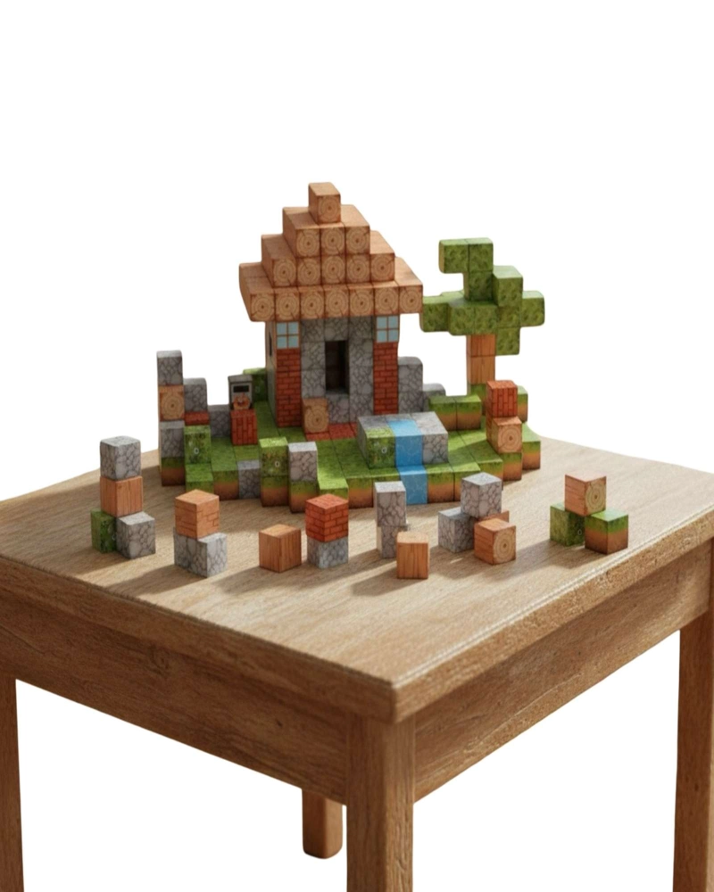 JUGUETE CUBO MAGNETICO 312 PIEZAS DISEÑO MINE-CRATF - 2