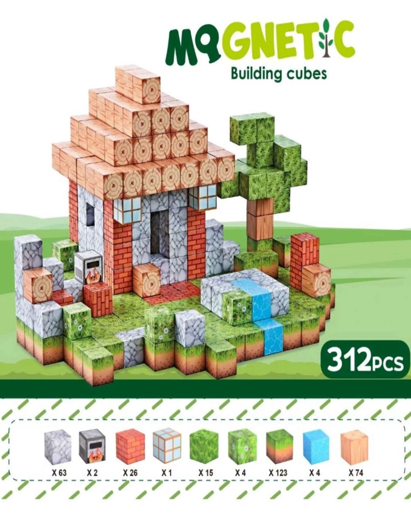 JUGUETE CUBO MAGNETICO 312 PIEZAS DISEÑO MINE-CRATF - 4