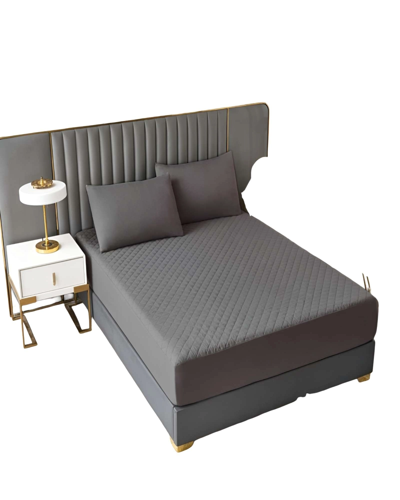 CUBRECOLCHON IMPERMEABLE SUPER KING GRIS OSCURO - 2