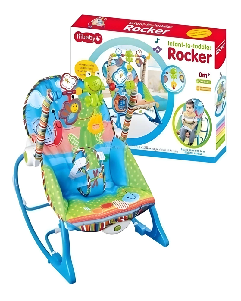 SILLA MECEDORA MUSICAL PARA BEBE  AZUL - 3