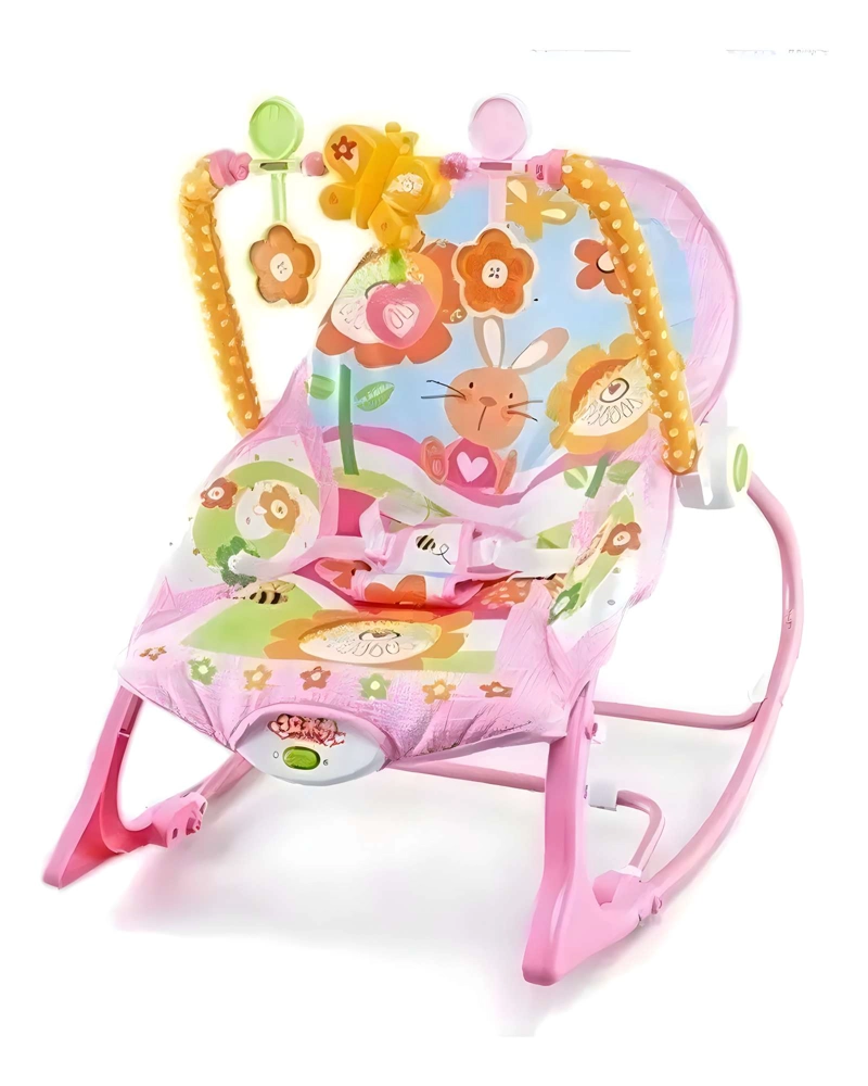 SILLA MECEDORA MUSICAL PARA BEBE  ROSA - 1