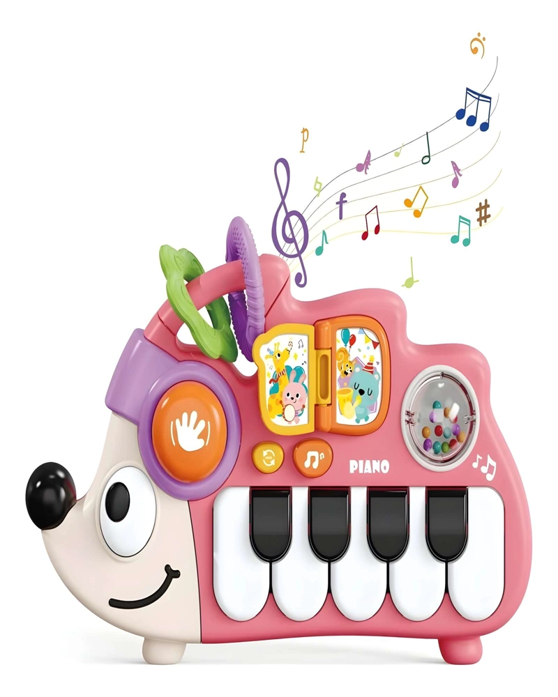 PIANO MUSICAL SENSORIAL ERIZO ROSA - 1