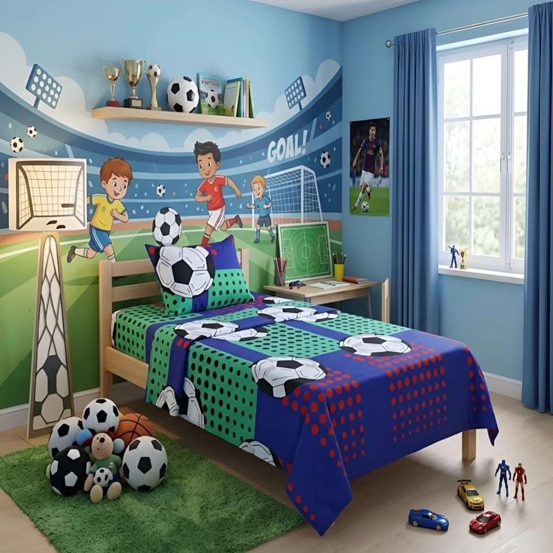 JUEGO DE SABANA INFANTIL DE 100 HILOS 1.5 PLAZAS D6 - 1