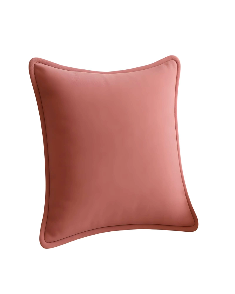 SET DE 2 FUNDAS DE COJIN LISA CON BORDE 45X45 ROSA - 2