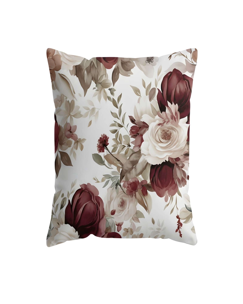 SET DE 2 FUNDAS DE COJIN FLOREADAS 45X45 BLANCO 01 - 2