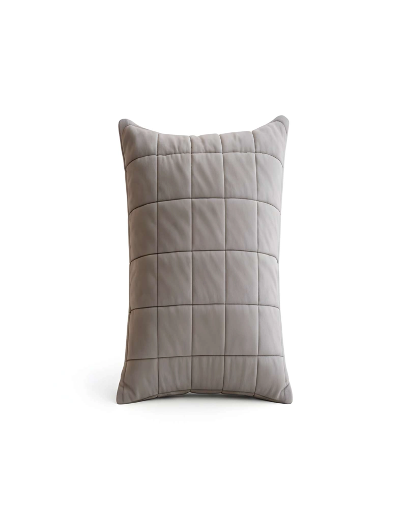 SET DE 4 FUNDAS DE COJIN TERCIOPELO GRID 45X45 GRIS - 2