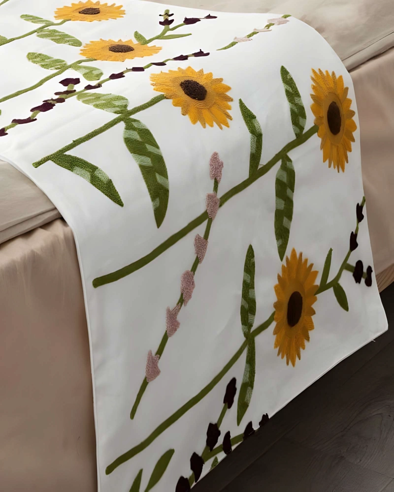 PIECERA BORDADA CON DOS FUNDAS BLANCO 04 - 5