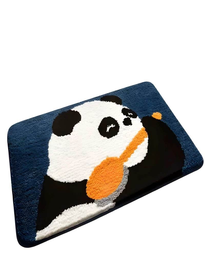 ALFOMBRA DECORATIVA DE PANDA AZUL - 1