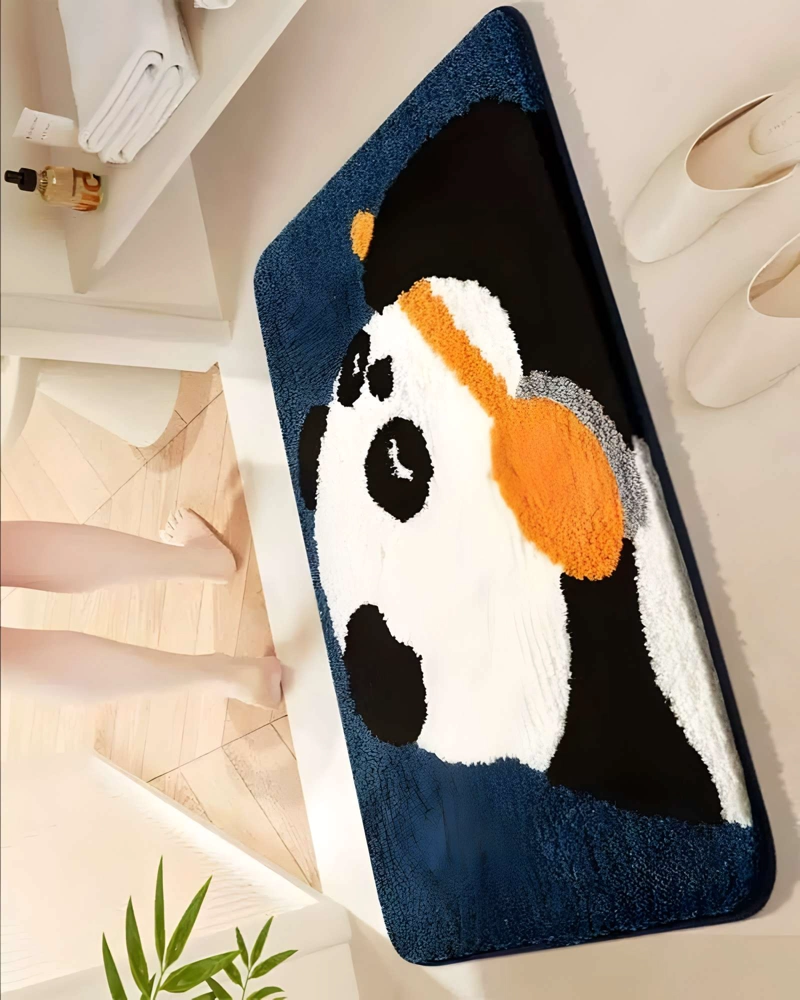 ALFOMBRA DECORATIVA DE PANDA AZUL - 4