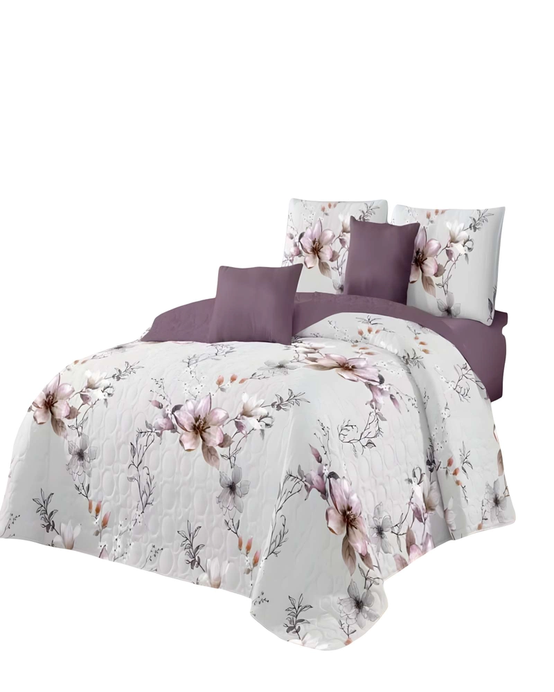 CUBRECAMA QUILT DE VERANO 2 PLAZAS BLANCO 01 - 2