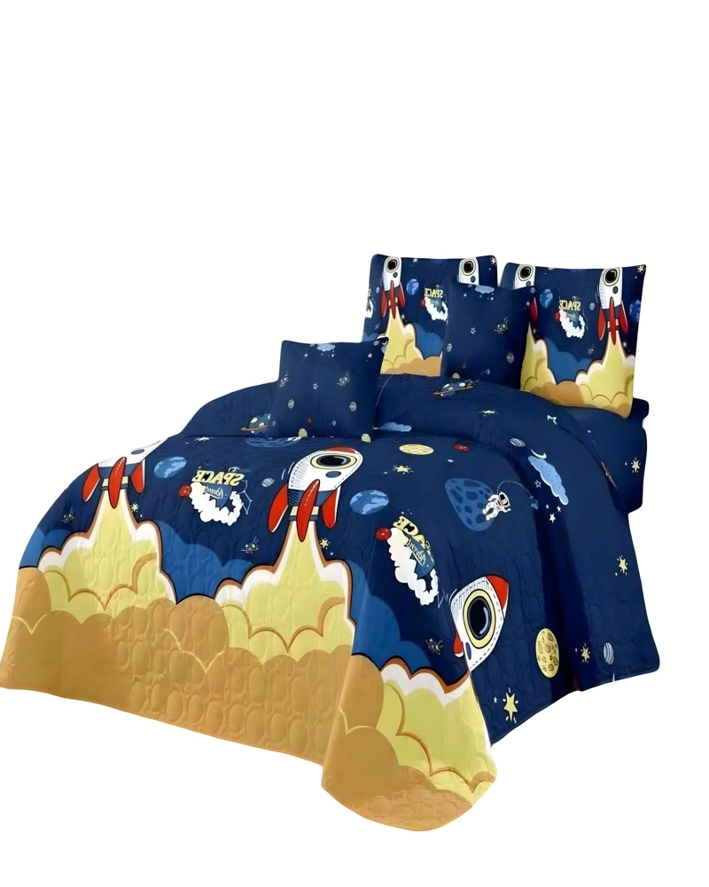 CUBRECAMA QUILT DE VERANO PLAZA Y MEDIA INFANTIL AZUL 06 - 2