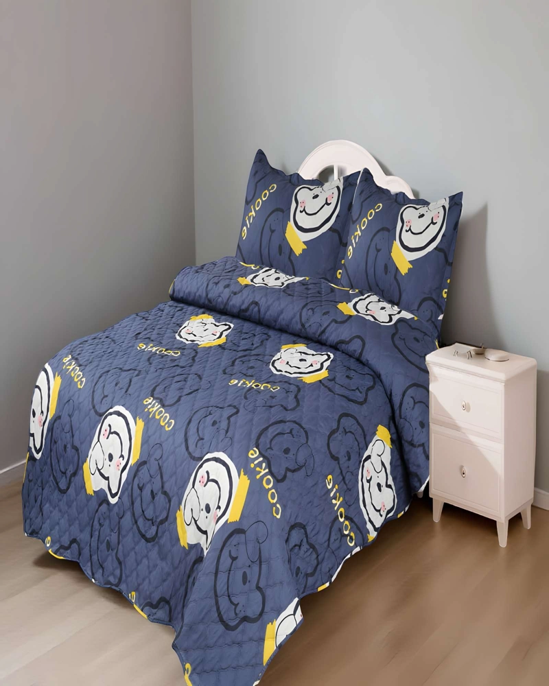 CUBRECAMA QUILT DE VERANO PLAZA Y MEDIA INFANTIL AZUL 05 - 3