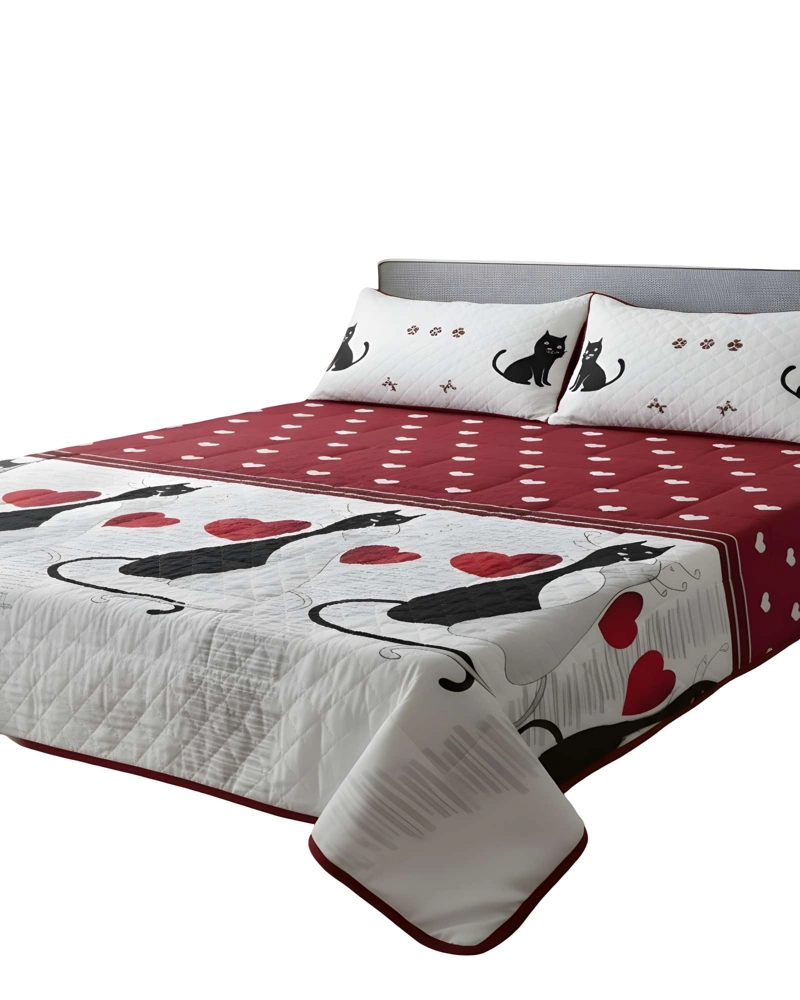 CUBRECAMA QUILT DE VERANO PLAZA Y MEDIA INFANTIL BLANCO 03 - 1