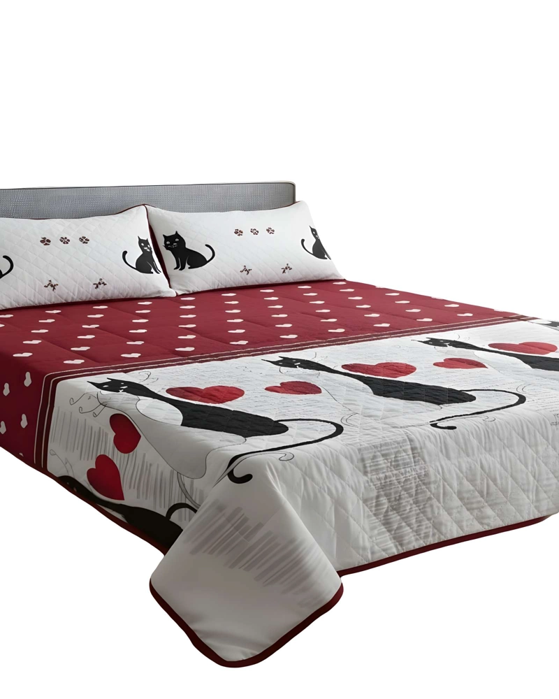 CUBRECAMA QUILT DE VERANO PLAZA Y MEDIA INFANTIL BLANCO 03 - 2