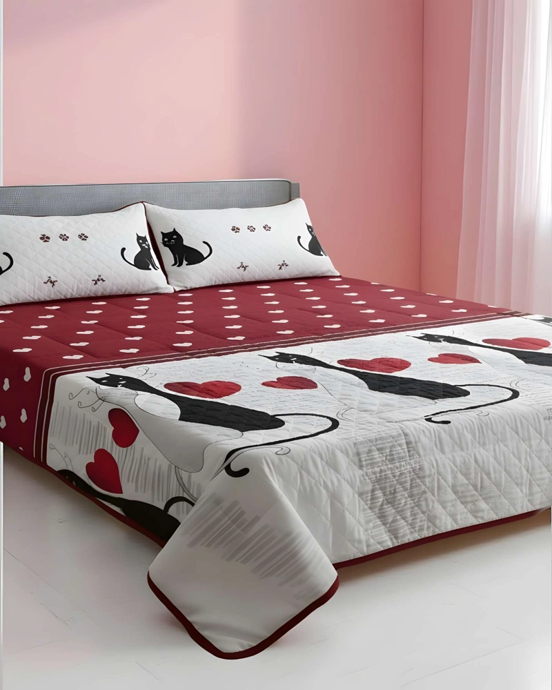 CUBRECAMA QUILT DE VERANO PLAZA Y MEDIA INFANTIL BLANCO 03 - 4