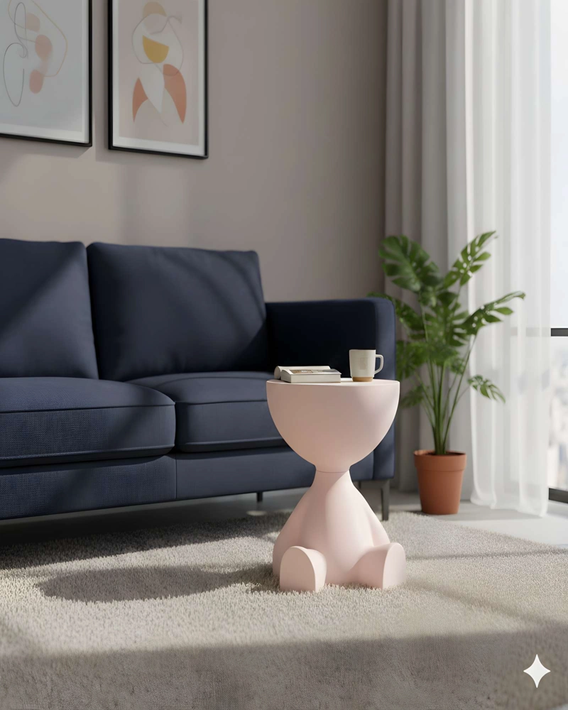 MESA ELEGANTE DE ARRIMO ROSA - 3