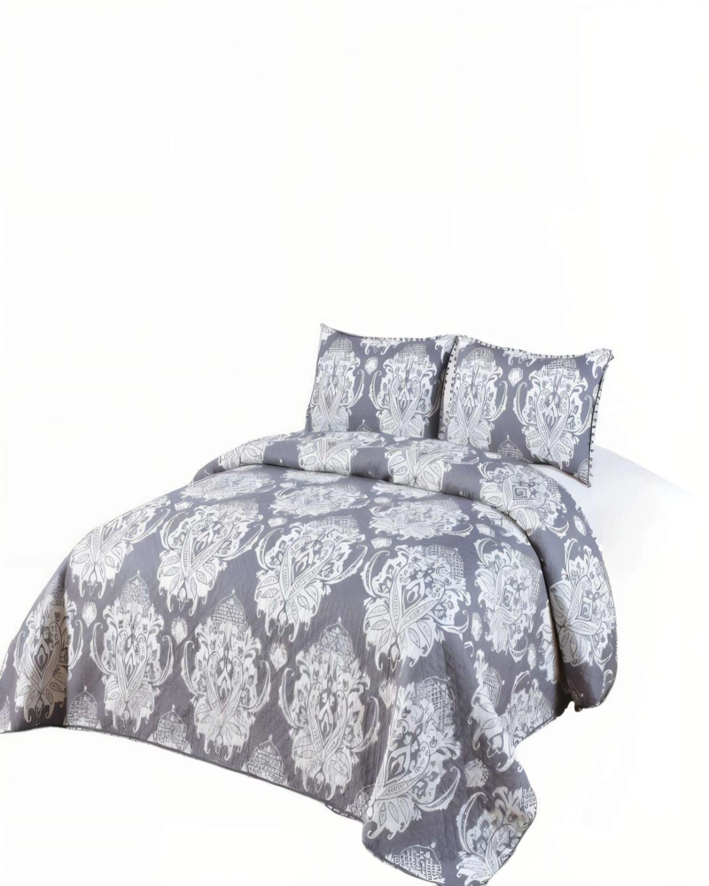 CUBRECAMA DE VERANO CON DISENO Y POMPON KING MULTICOLOR - 2