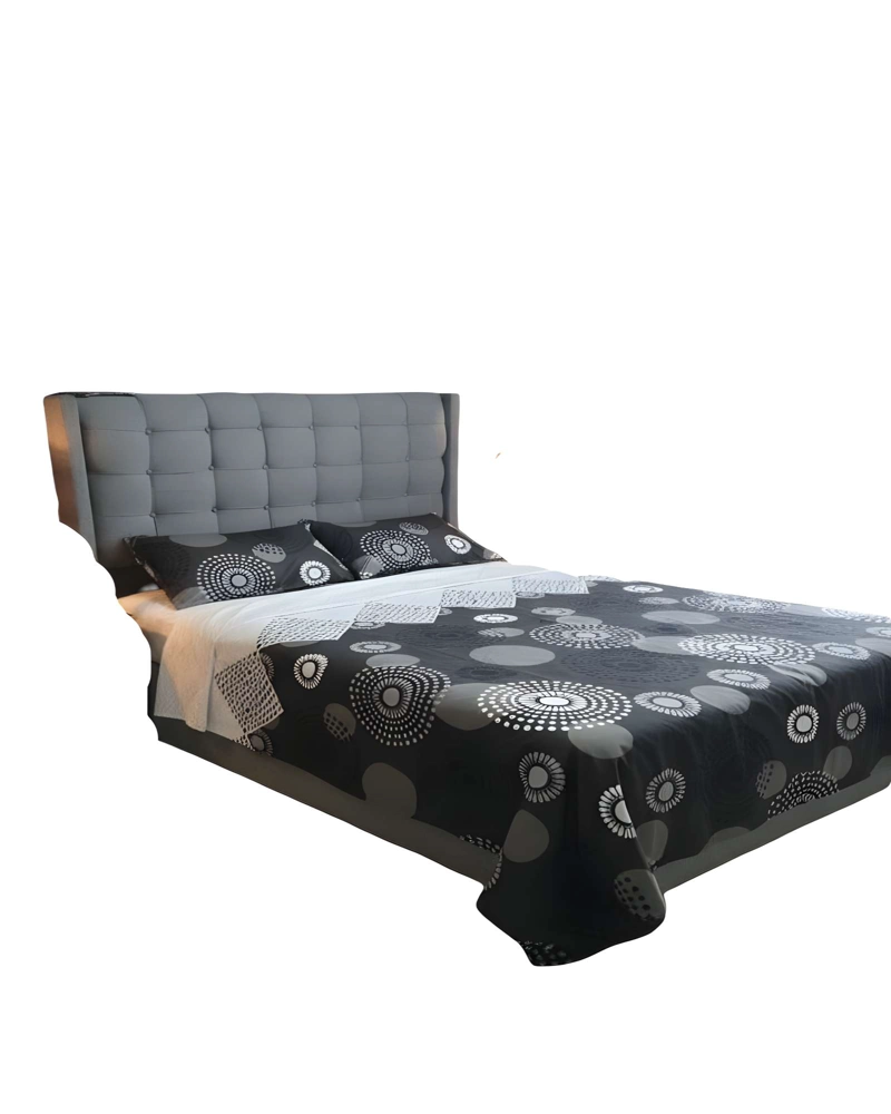JUEGO DE SABANAS EXTRASUAVES SUPER-KING NEGRO C2 - 1