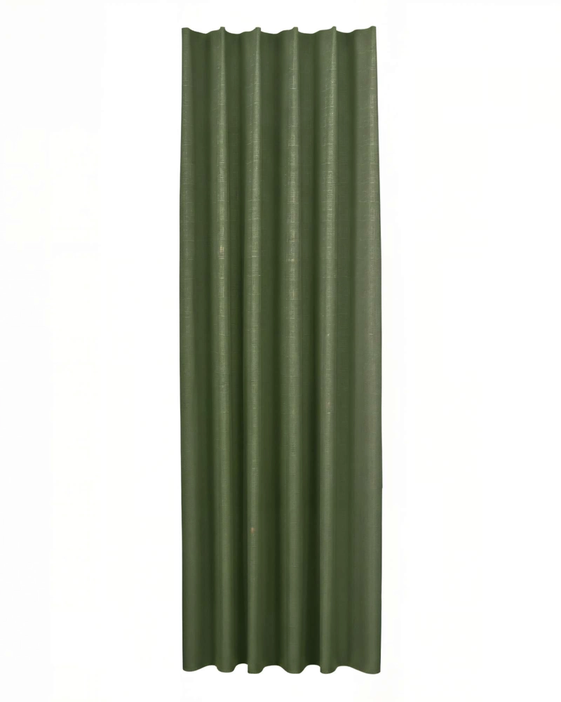 CORTINA BLACKOUT ENGOMADA 2 PAÑOS COLOR VERDE OLIVO - 1