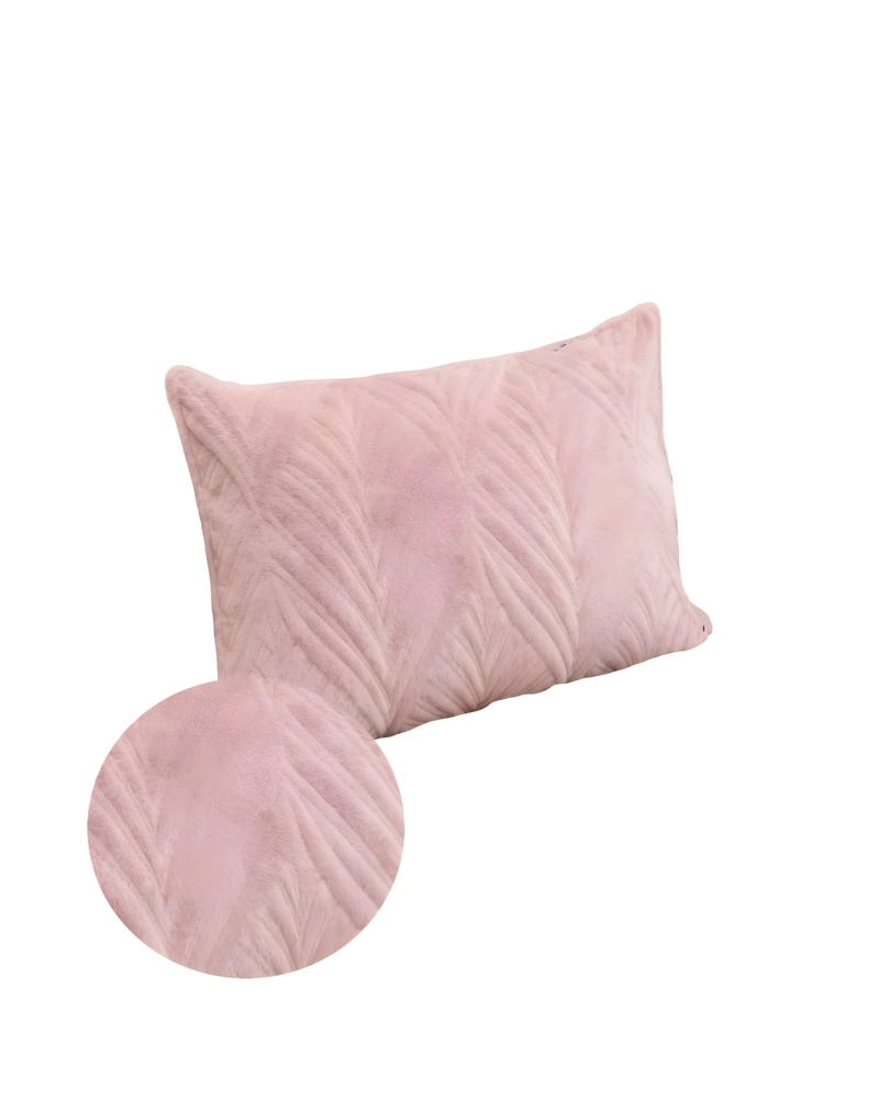 PACK DE 2 FUNDAS DE COJIN SERIE HOJAS 30X50 CM ROSA - 2