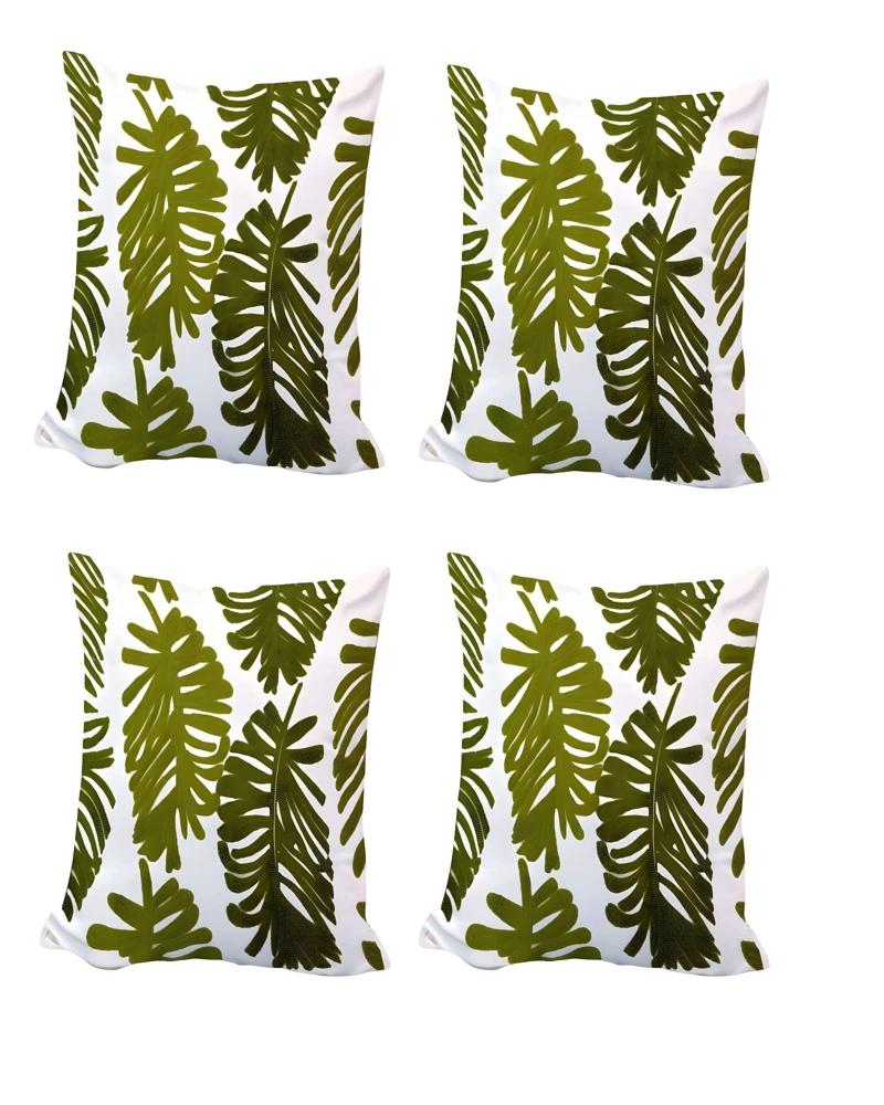 PACK DE 4 FUNDAS DE COJIN BORDADAS 45X45CM BLANCO 16 - 1