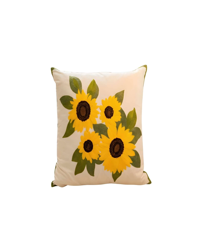 PACK DE 2 FUNDAS DE COJIN BORDADAS 45X45CM BEIGE - 2